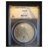1922 SILVER PEACE DOLLAR