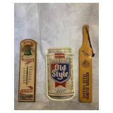 BEER SIGN BELLï¿½S THERMOMETER, BET KAPPA PADDLE