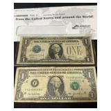 SILVER CERTIFICATE AND $1 NOTE