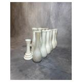 MILK GLASS FLOWER VASES