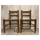 LADDER BACK WOOD CHILDRENS CHAIR