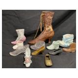 DECORATIVE SHOE COLLECTION ANTIQUE WOMANS SHOE