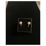STERLING AND PEARL EARRINGS
