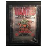 STAR WARS WANTED GROGU SIGN
