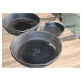 3 cast skillets
