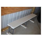White bench