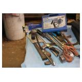 binder pipe wrench & misc. tools