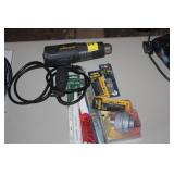 Heat gun, blades bits, filters