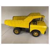 Vintage Yellow Metal Toy Dump Truck