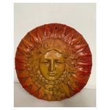 Decorative Sun Face Wall Plaque Sculpture