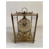 Elegant Brass and Glass Anniversary Clock