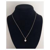 Elegant Sterling Silver Heart Pendant Necklace