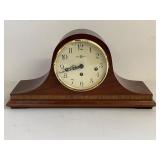 Howard Miller Wooden Mantel Clock with Brass Trim