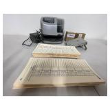 Amano PIX-55 Time Clock with Cards and Parts