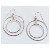 Sterling Silver Double Hoop Earrings