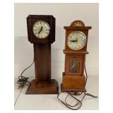 Pair of Vintage Electric Mantle Clocks with Unique