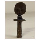 Vintage Ashanti Fertility Doll with Intricate Carv
