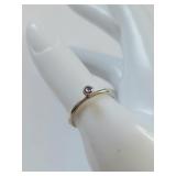 Elegant Sterling Silver Ring with Purple Stone