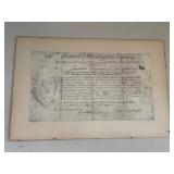 Framed 1793 Samuel Huntington Document Repro
