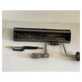 Vintage Hand Drill Brace, Hacksaw, and Auger Set