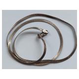 Elegant Italian Sterling Silver Snake Chain Neckla
