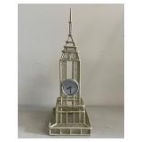 Wire Tower Design Quartz Clock with Decorative Lan