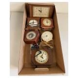Lot of 6 Vintage Electric Clocks Westclox Spartus