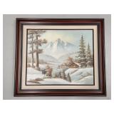 Van Bell Winter Landscape Framed Painting
