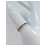 Elegant Sterling Silver Band Ring with Clear Stone