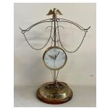 Vintage Scale of Justice Clock with Brass Eagle