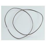 Pair of 925 Sterling Silver Thin Wire Earrings