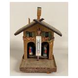 Vintage Swiss Weather House Hygrometer with Figure