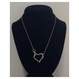 Sterling Silver Engraved Heart and Infinity Sign P
