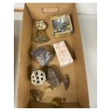 Mixed Collectible Lot: Marbles, Rocks, Decor