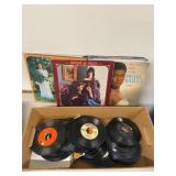Vintage Vinyl Record Lot 45s and LP Albums