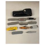 Assorted Pocket Knife Collection with Case