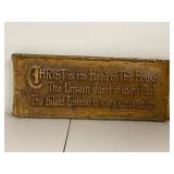 Vintage Brass Religious Wall Plaque, Ornate