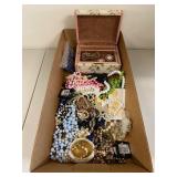 Assorted Vintage-style Jewelry Lot with Box