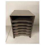 Vintage Metal Office Organizer with 6 Compartments