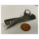 Vintage Scissor-Shaped Combo Comb Brooch
