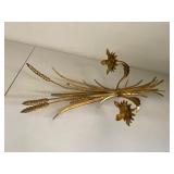 Vintage Italian Gilt Metal Wall Sconce Decor