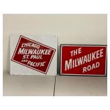 Milwaukee Road and Pacific Railway Signs
