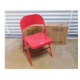 (5) Red Folding Chairs