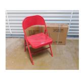 (5) Red Folding Chairs