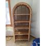 wicker bookshelf, 5 shelves