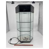 Crystal display case with no key