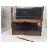 Vintage hallmark display cases, no key