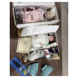 Dolls, mugs, bears, paint brushes