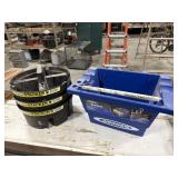 Plastic organizers and ladder bucket