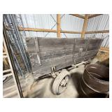 Seeder wagon, couple flat tires